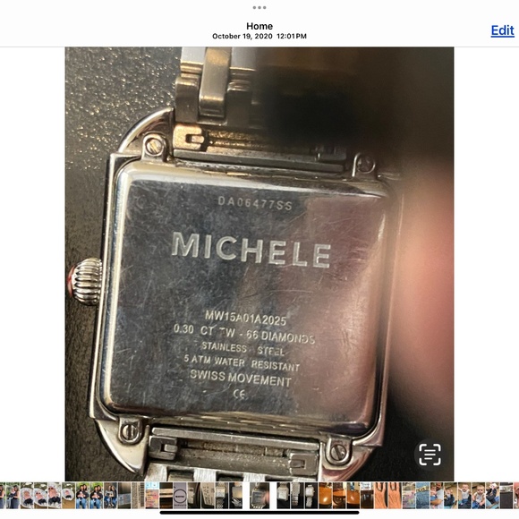 Michele Watch with diamond bezel - Picture 4 of 6